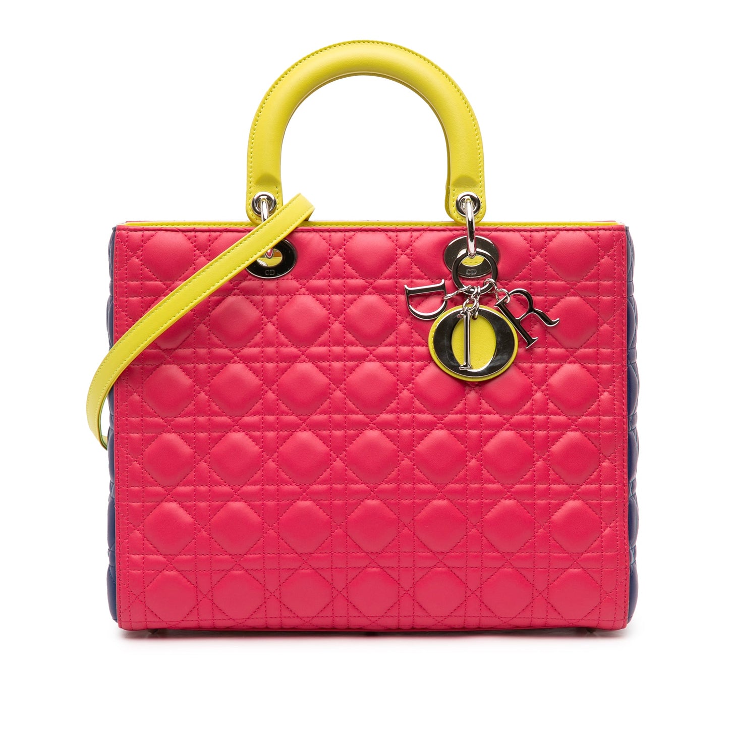 Dior Large Tricolor Lambskin Cannage Lady Dior