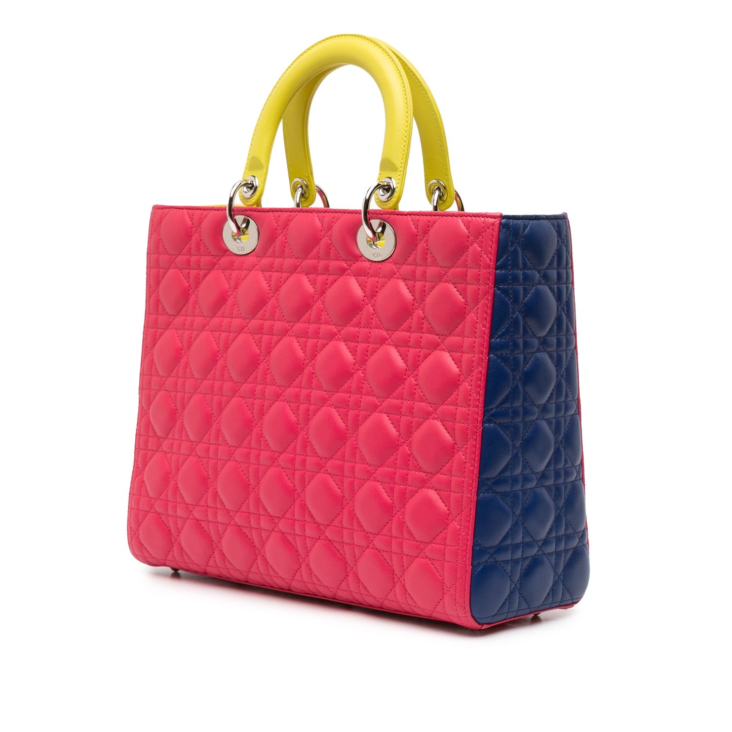 Dior Large Tricolor Lambskin Cannage Lady Dior