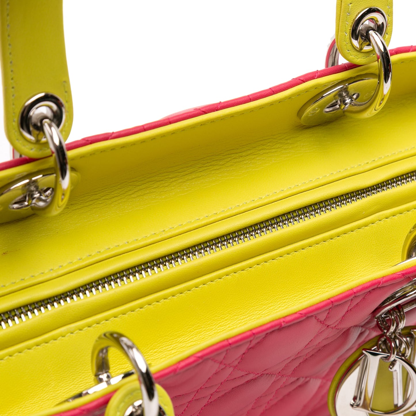 Dior Large Tricolor Lambskin Cannage Lady Dior