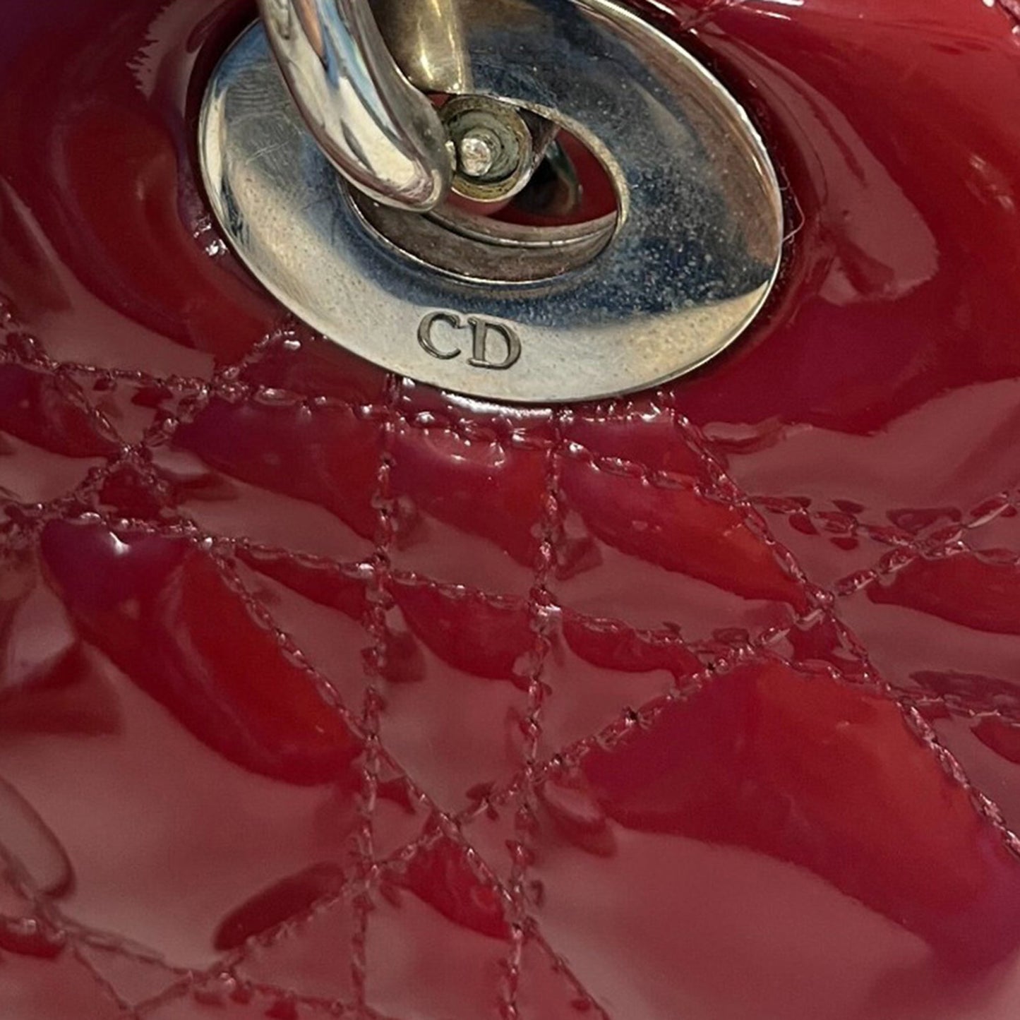Dior Medium Patent Cannage Lady Dior