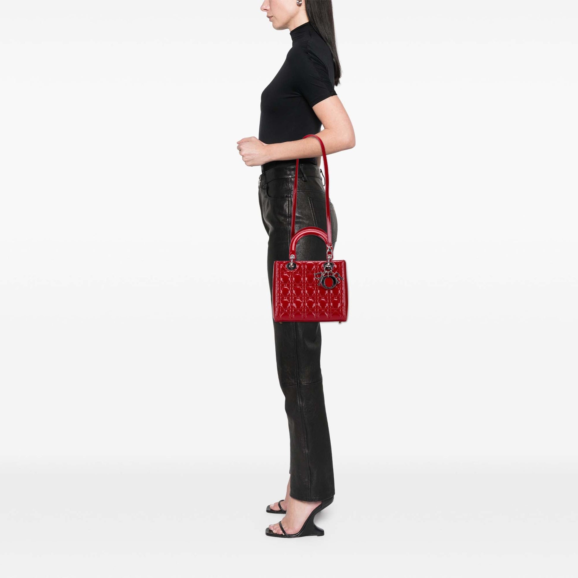 Dior Medium Patent Cannage Lady Dior