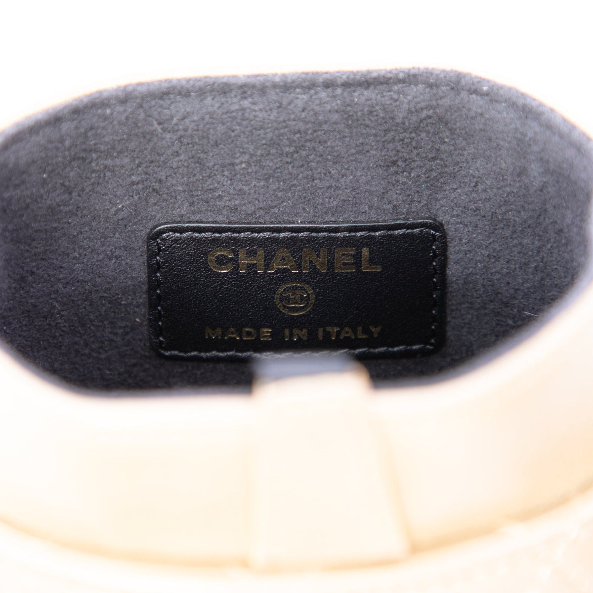 Chanel CC Quilted and Studded Metallic Lambskin Chain Around Phone Holder — Gold