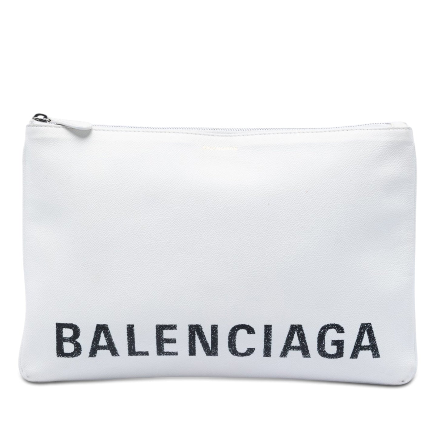 Balenciaga Leather Ville Logo Zip Pouch