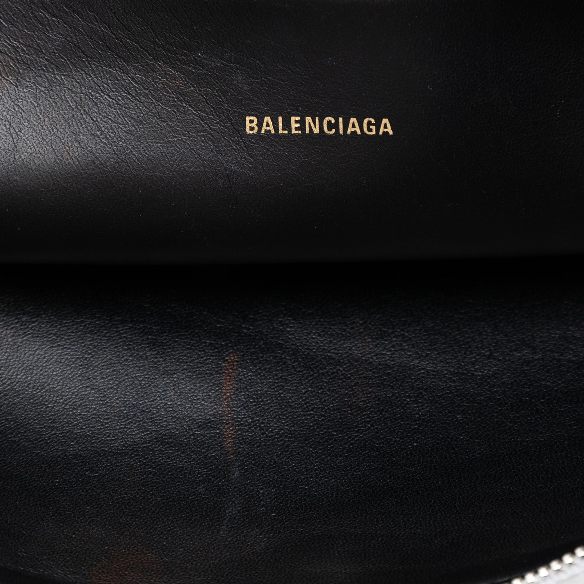 Balenciaga Leather Ville Logo Zip Pouch