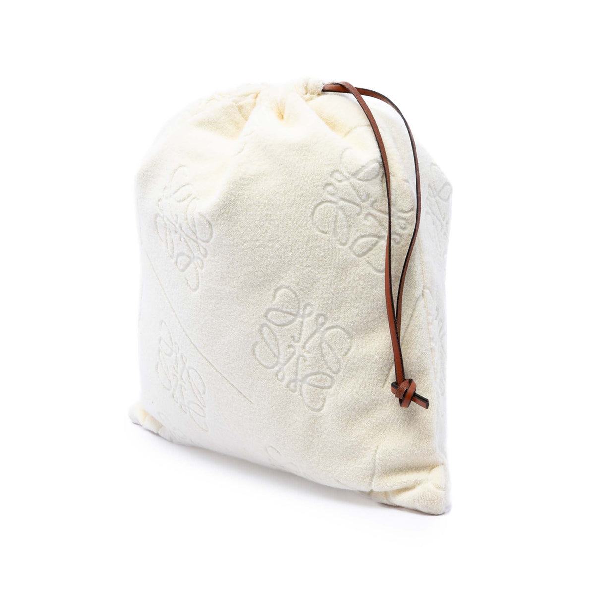 LOEWE Anagram Terry Cloth Drawstring Pouch