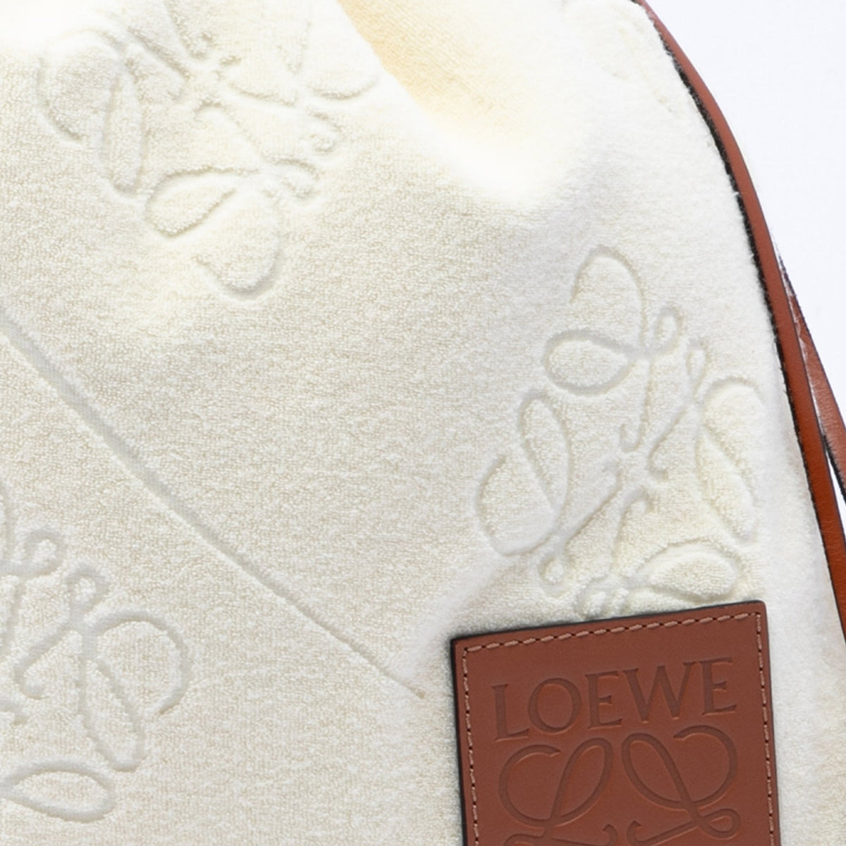 LOEWE Anagram Terry Cloth Drawstring Pouch