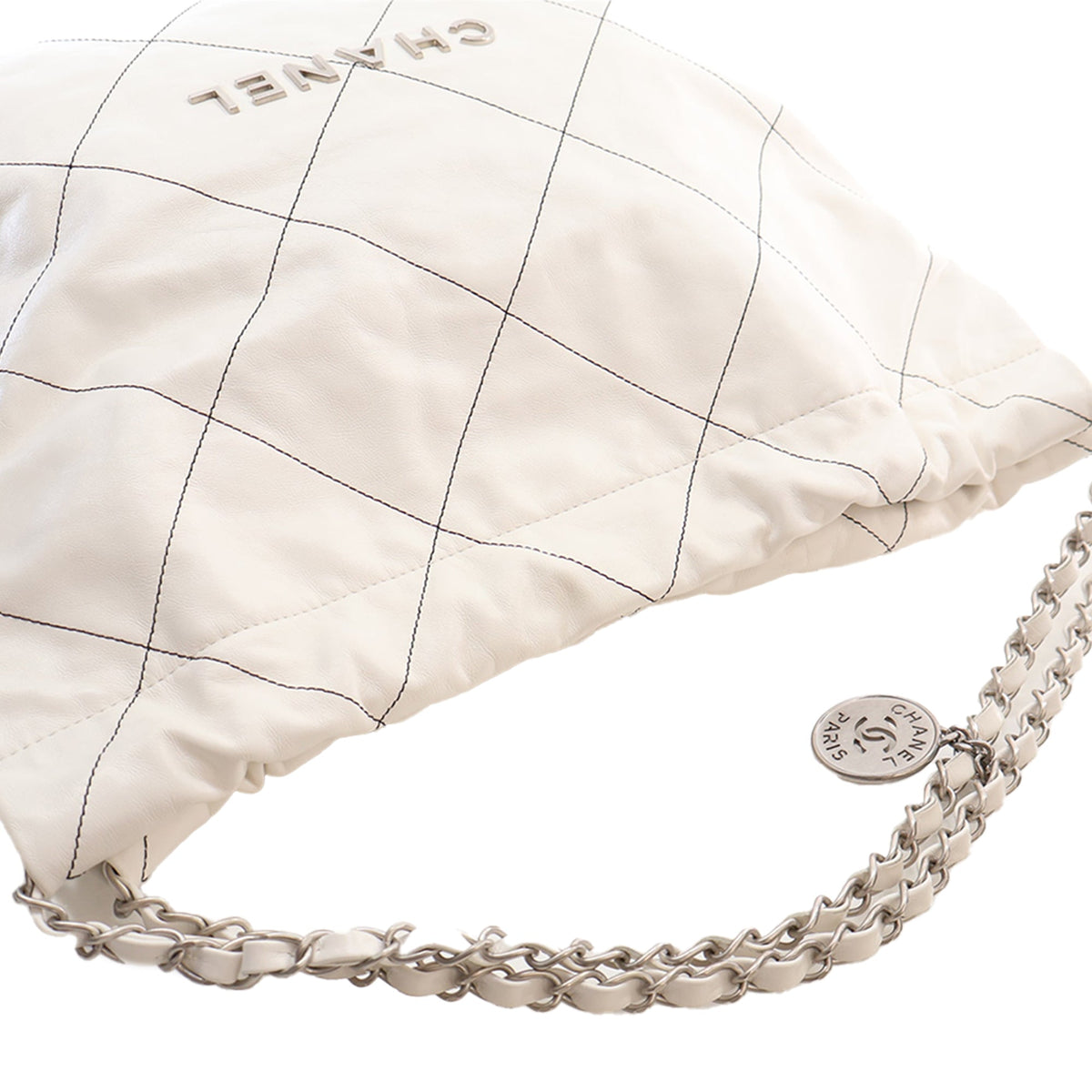 Chanel Small Quilted Shiny Calfskin 22 Handbag