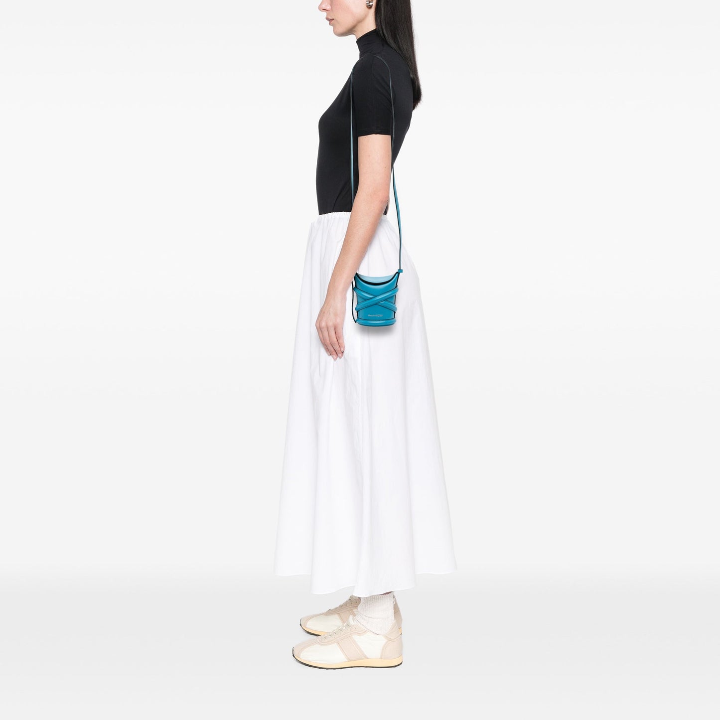 Alexander McQueen Calfskin The Curve Bucket Bag