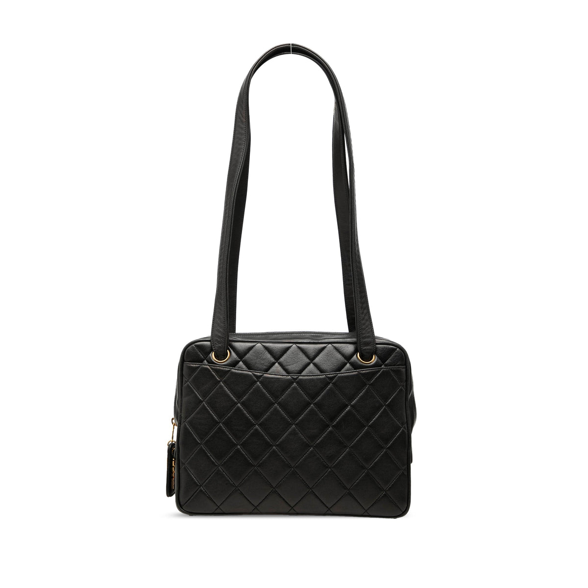 Chanel Quilted Lambskin Shoulder Bag — Black