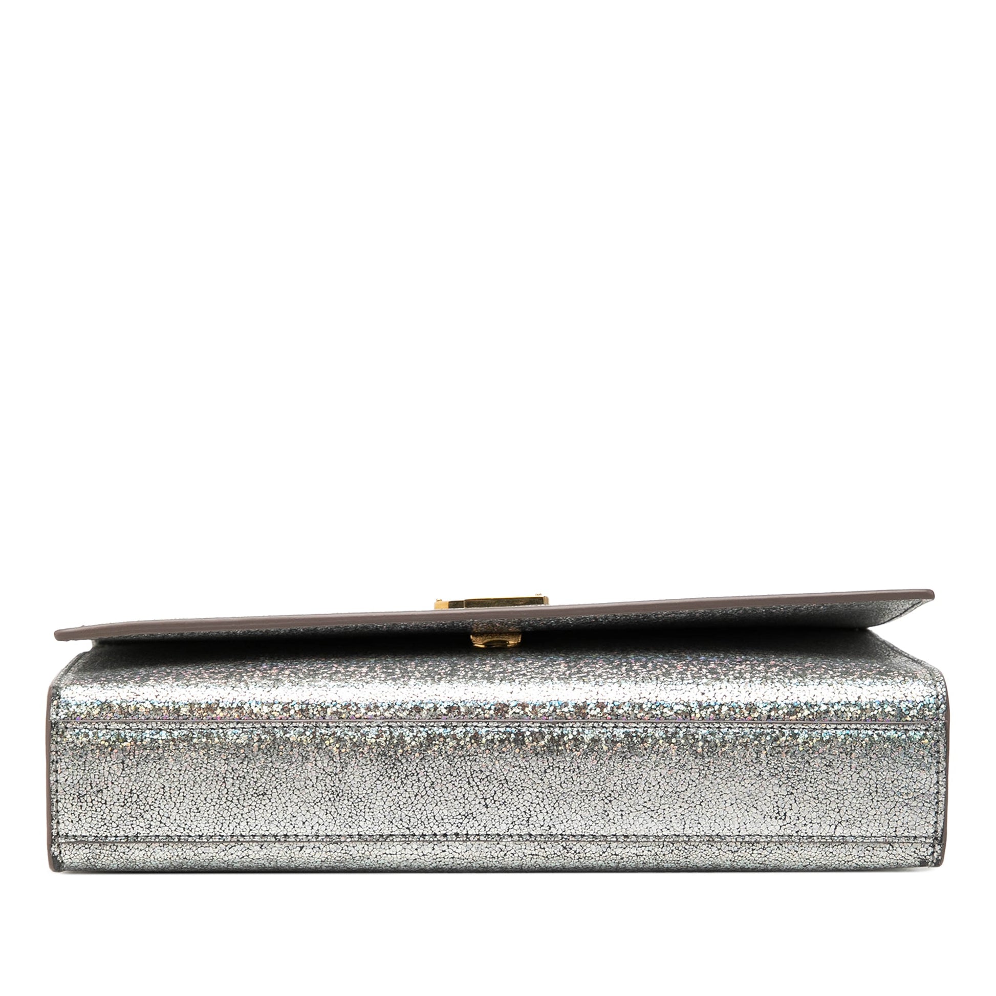 Saint Laurent Medium Metallic Calfskin Classic Monogram Kate Crossbody