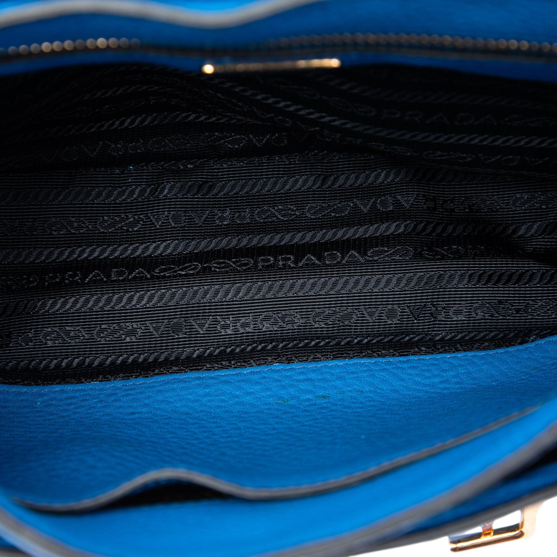 Prada Vitello Daino Double Buckle Messenger Bag