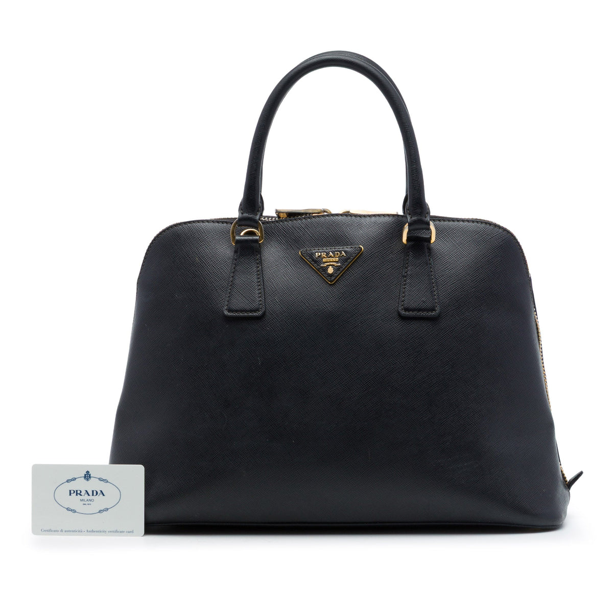 Prada Medium Saffiano Lux Promenade Satchel