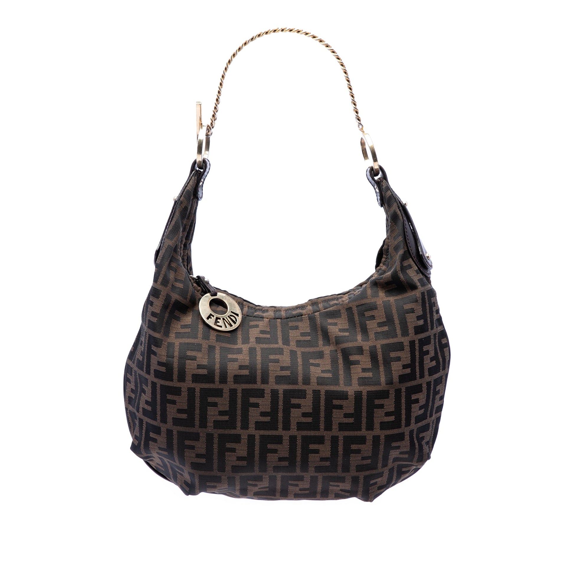 Fendi Zucca Canvas Chef Chain Hobo