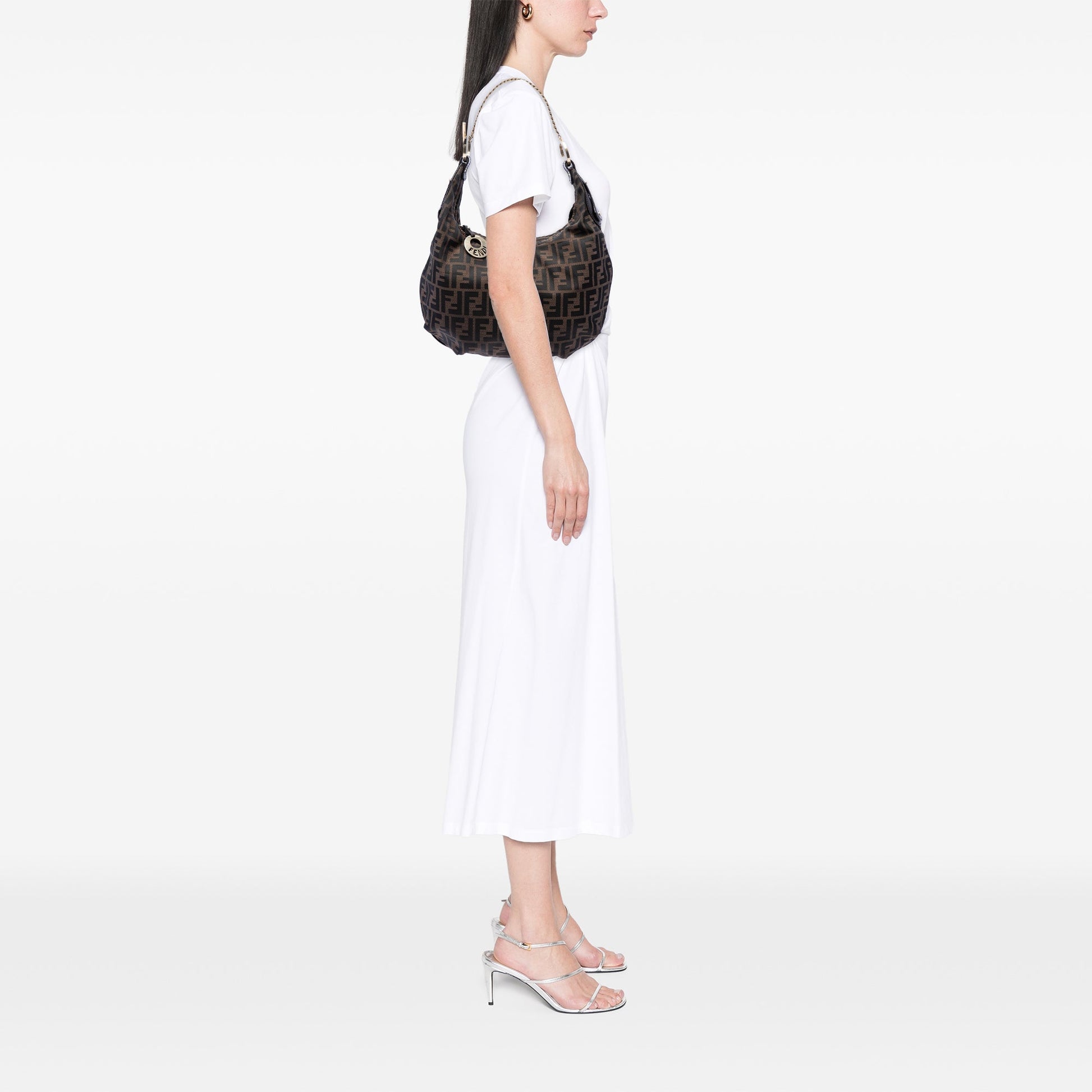 Fendi Zucca Canvas Chef Chain Hobo