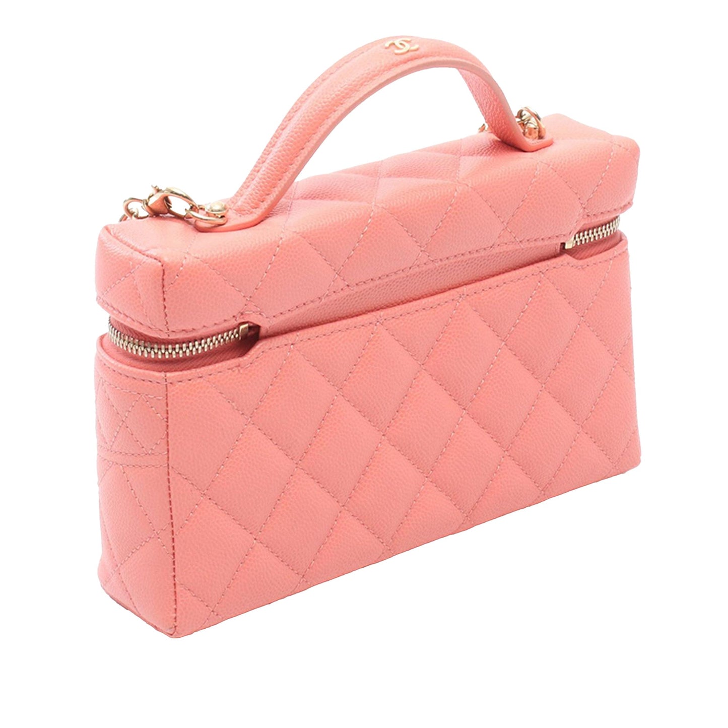 Chanel CC Quilted Caviar Vanity Case