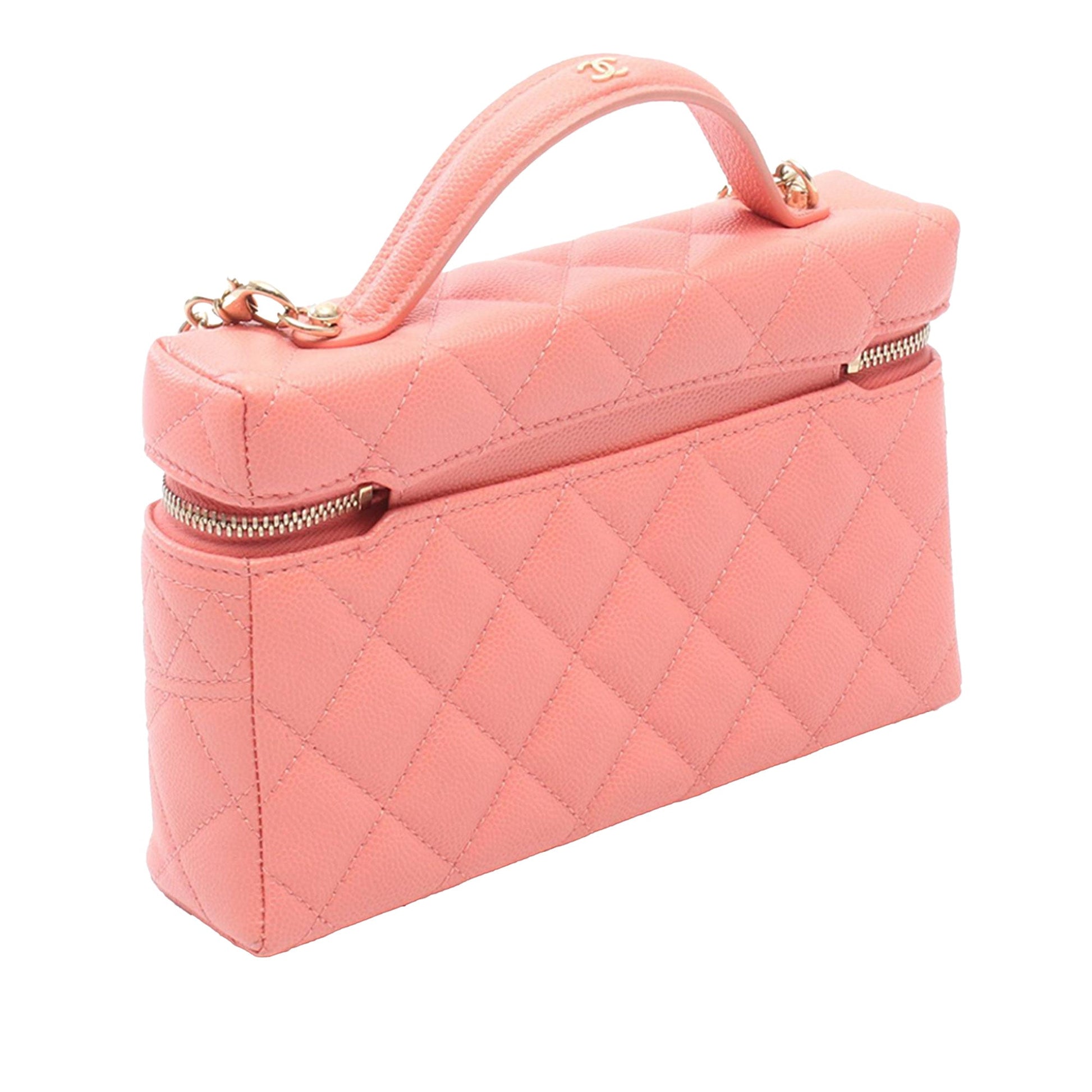 Chanel CC Quilted Caviar Vanity Case