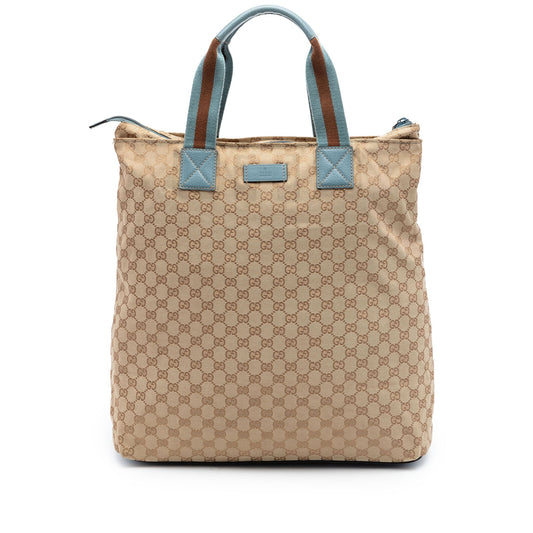 Gucci GG Canvas Web Vertical Tote