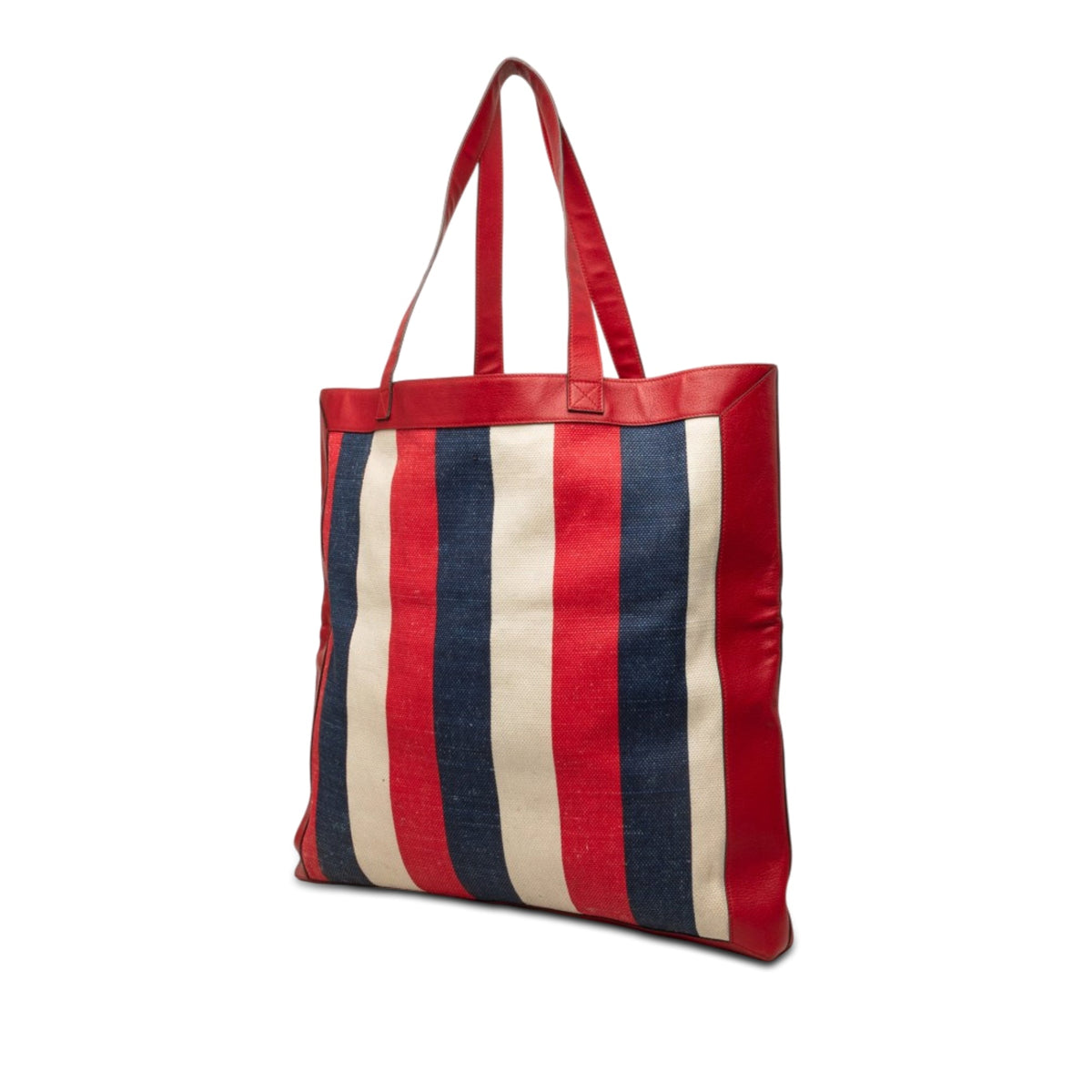 Gucci Canvas Baiadera Striped Tote — Red