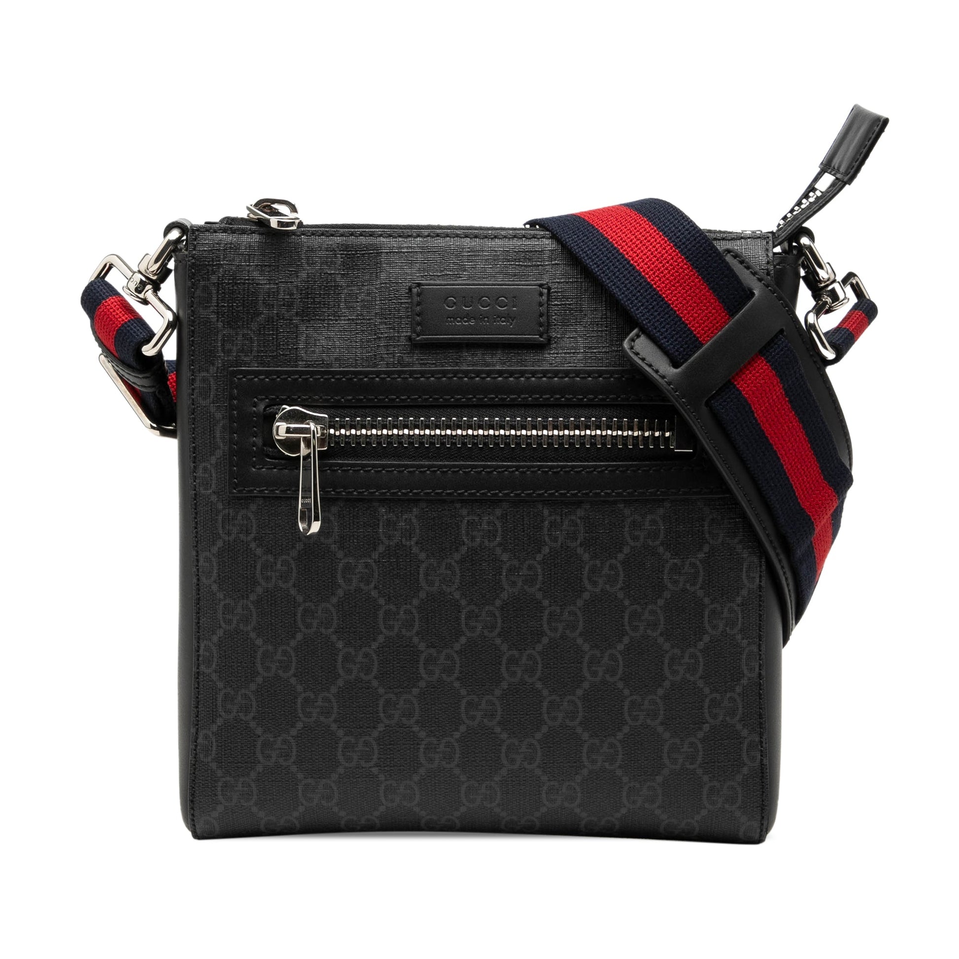 Gucci Small GG Supreme Web Messenger Bag