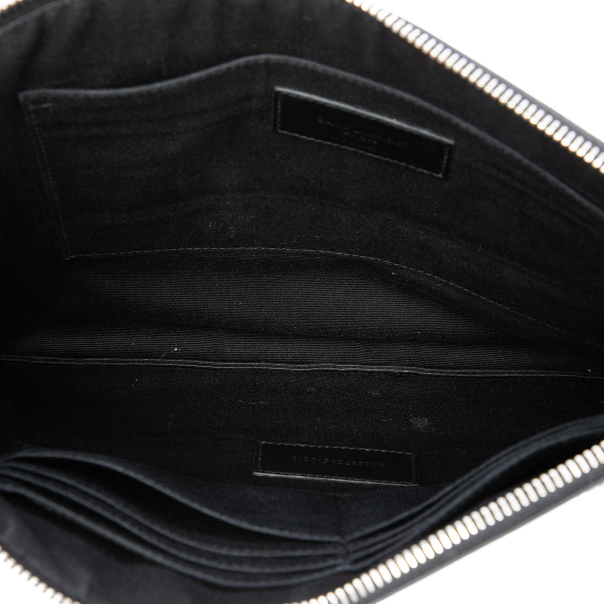 Saint Laurent Studded Leather Clutch — Black