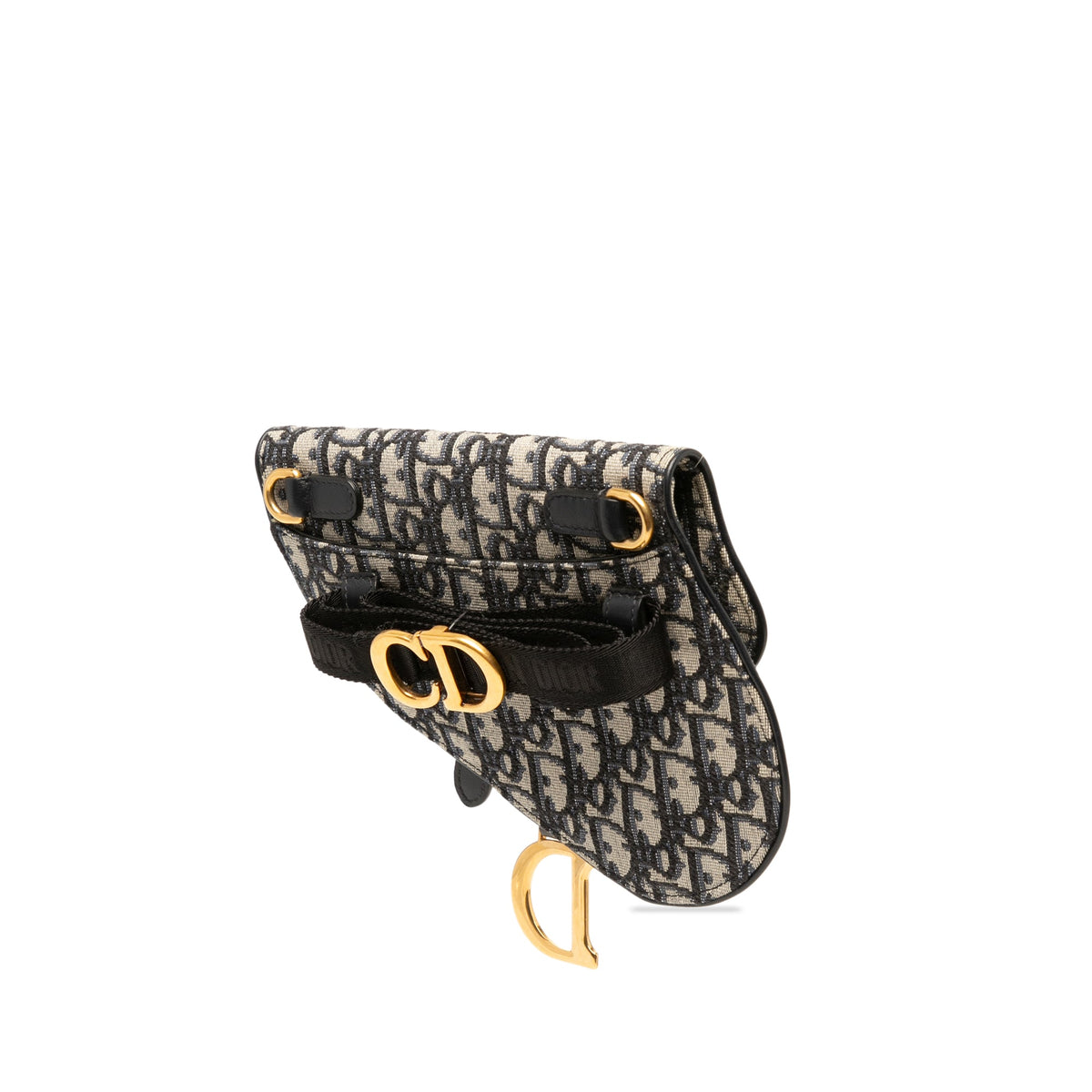 Dior Oblique Canvas Saddle Belt Bag — Blue