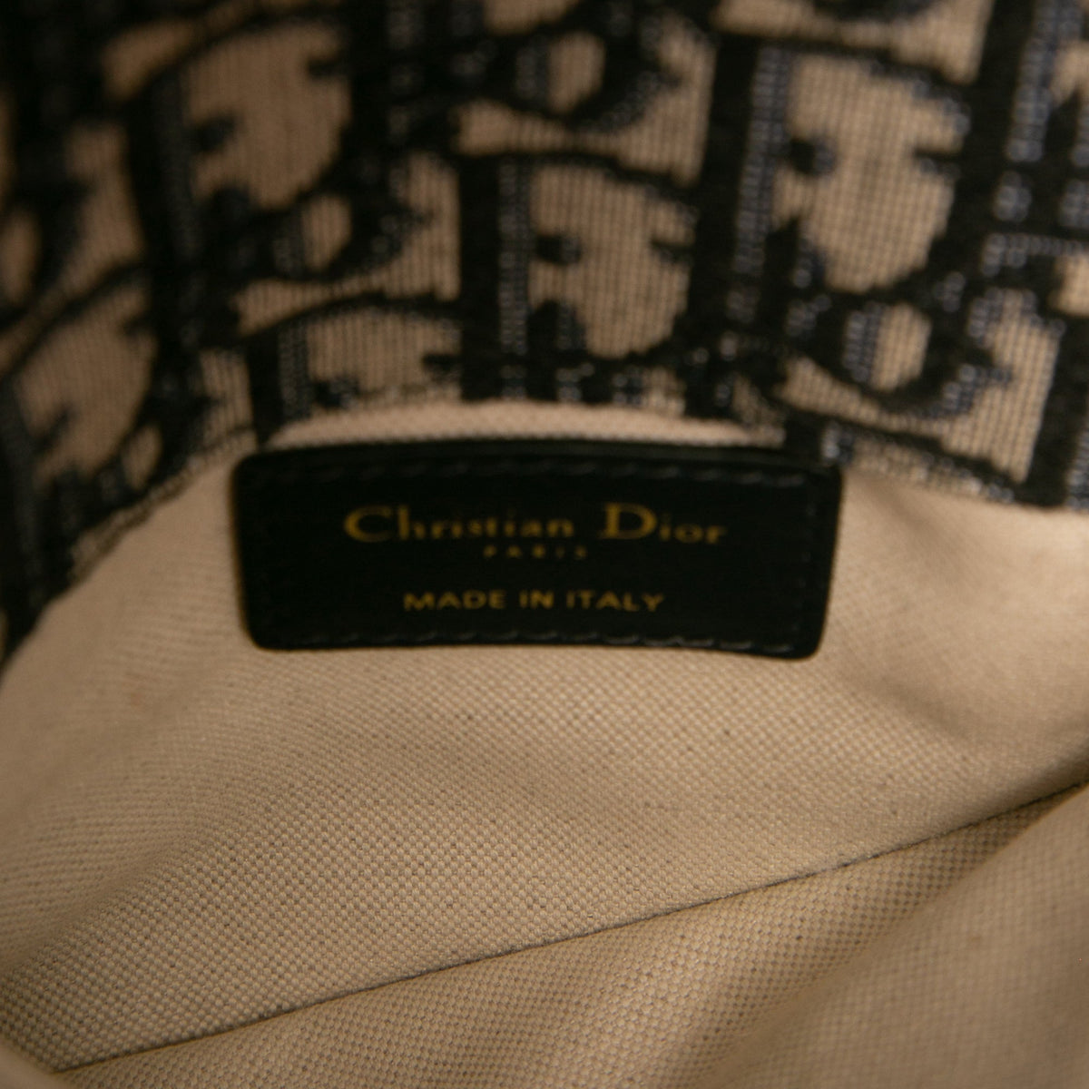 Dior Oblique Canvas Saddle Belt Bag — Blue