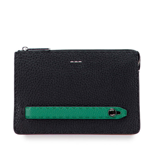 Fendi Leather Selleria Clutch