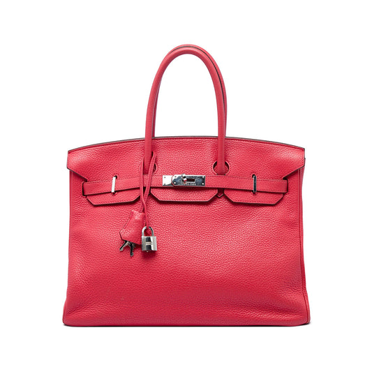 Hermès Clemence Birkin Retourne 35 — Red