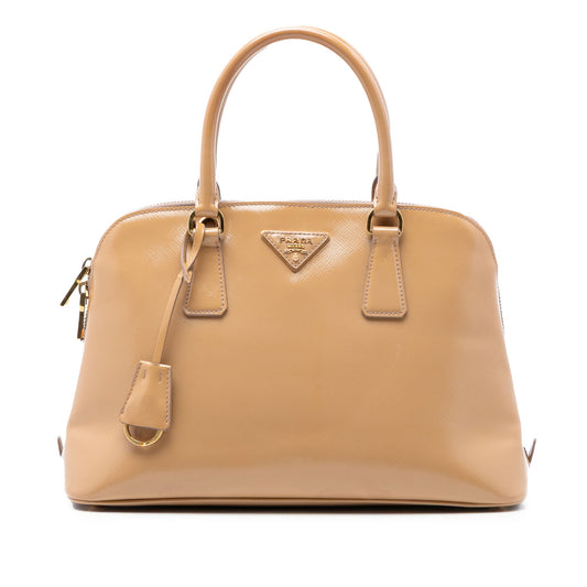 Prada Medium Saffiano Vernice Promenade Satchel