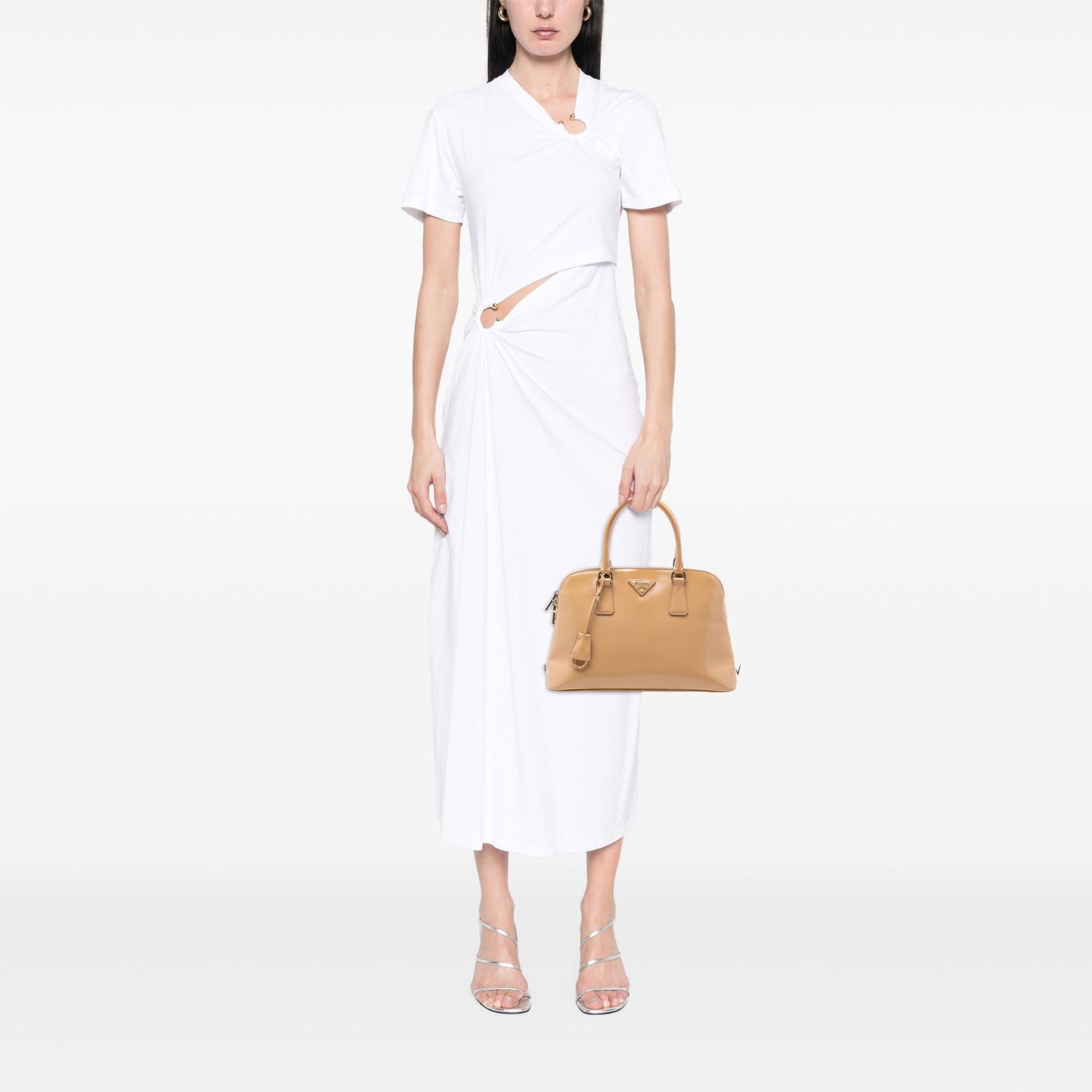 Prada Medium Saffiano Vernice Promenade Satchel