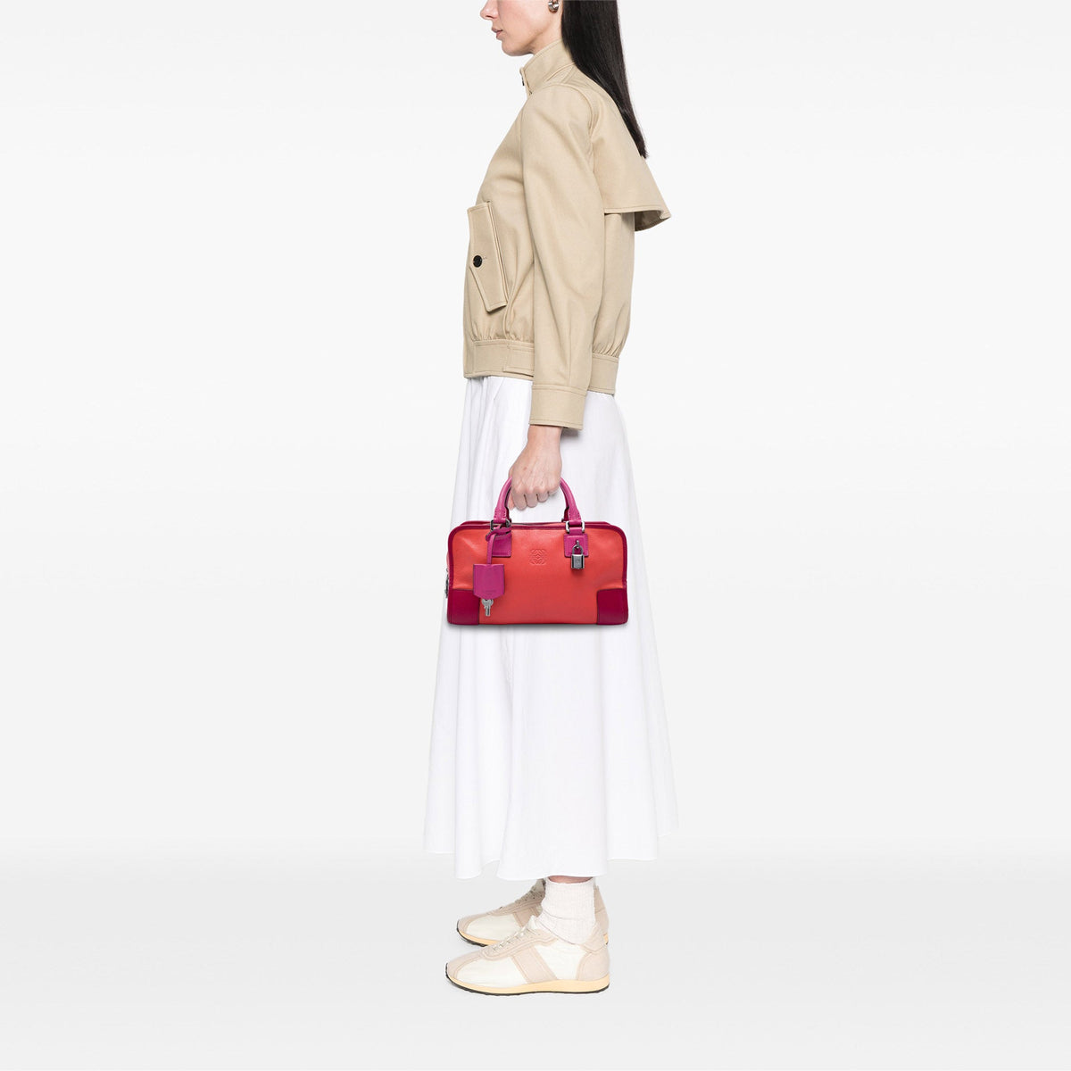 LOEWE Tricolor Goatskin Amazona 28