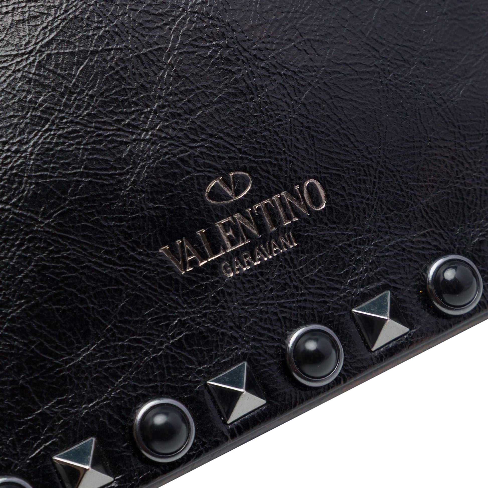 Valentino Textured Leather Rolling Rockstud Camera Bag