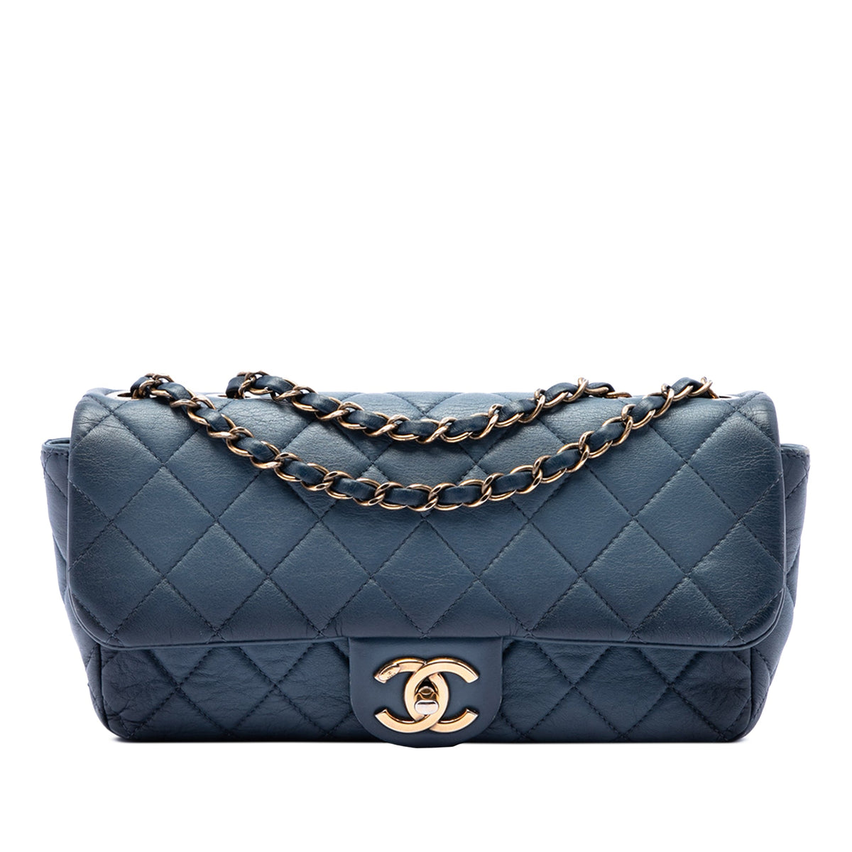 Chanel CC Quilted Calfskin Ombre Flap — Blue