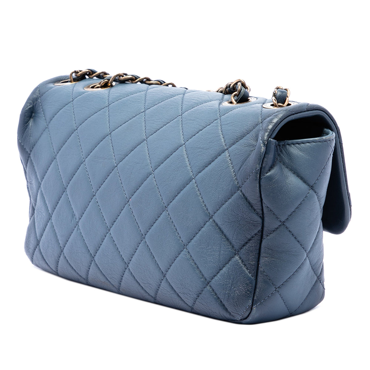 Chanel CC Quilted Calfskin Ombre Flap — Blue