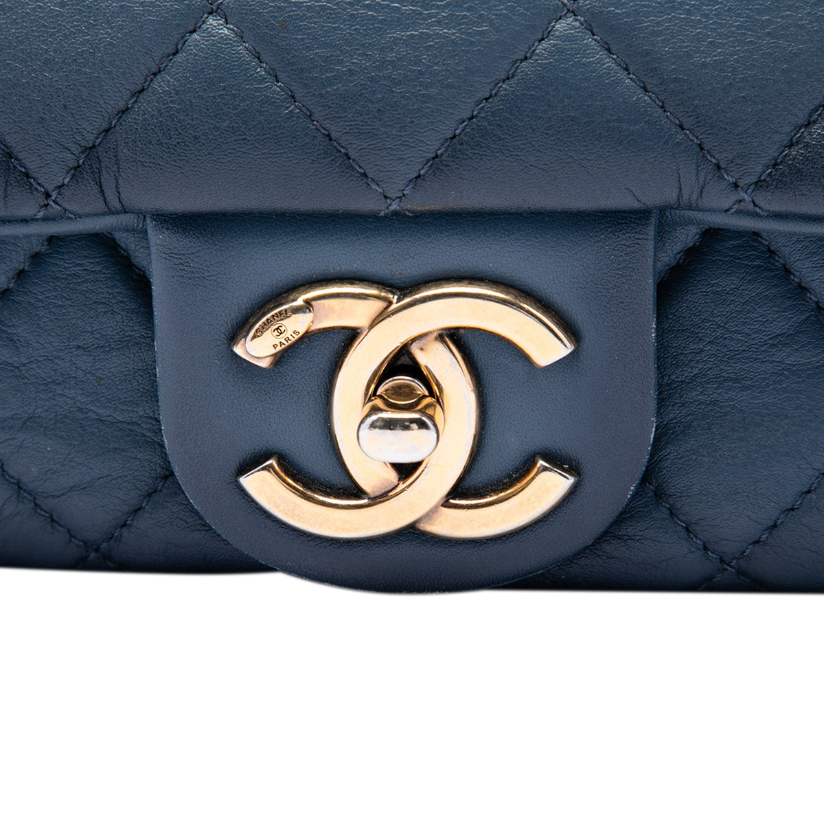 Chanel CC Quilted Calfskin Ombre Flap — Blue