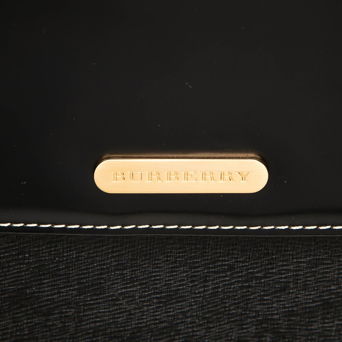 Burberry Leather Top Handle Bag