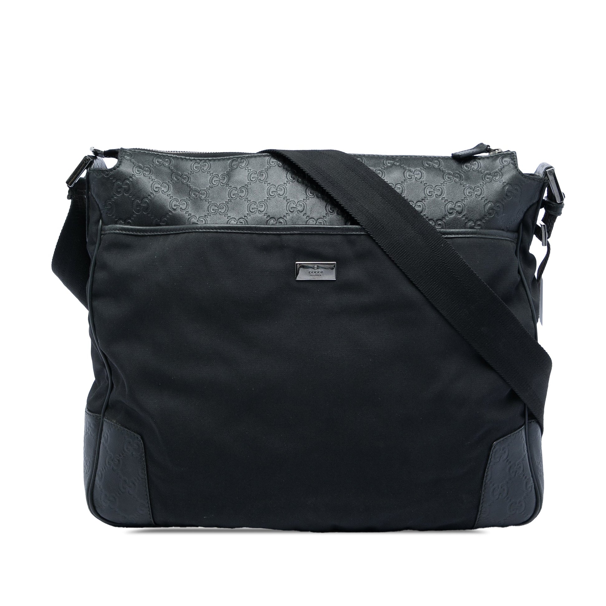 Gucci Guccissima Trimmed Canvas Crossbody