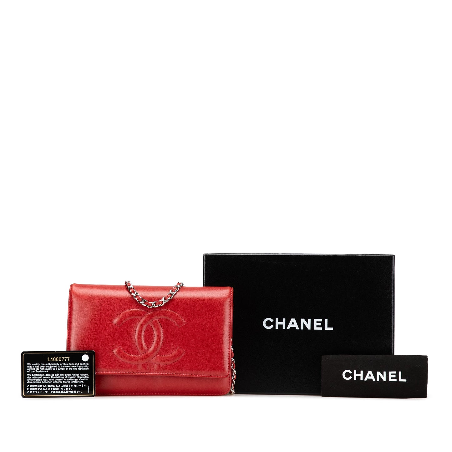 Chanel CC Calfskin Wallet On Chain