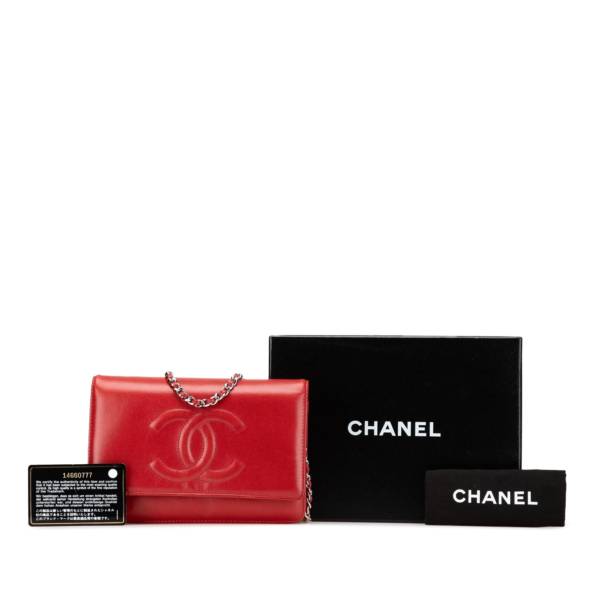 Chanel CC Calfskin Wallet On Chain