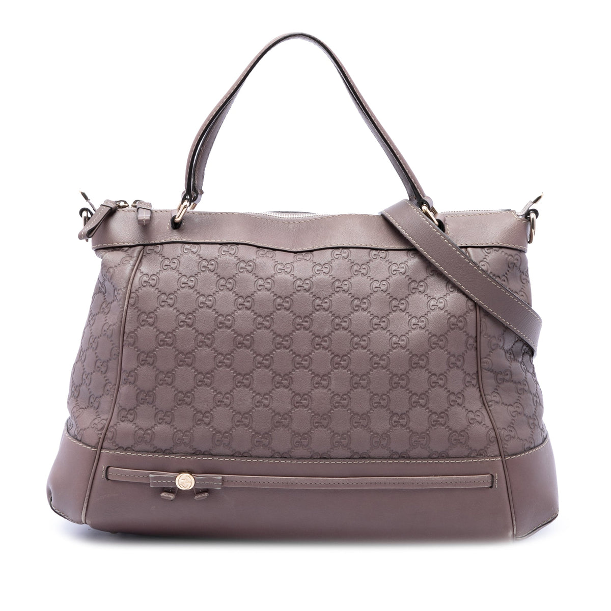 Gucci Guccissima Mayfair Satchel — Purple