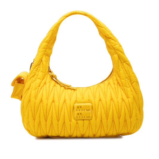 Miu Miu Matelasse Tessuto Wander Hobo