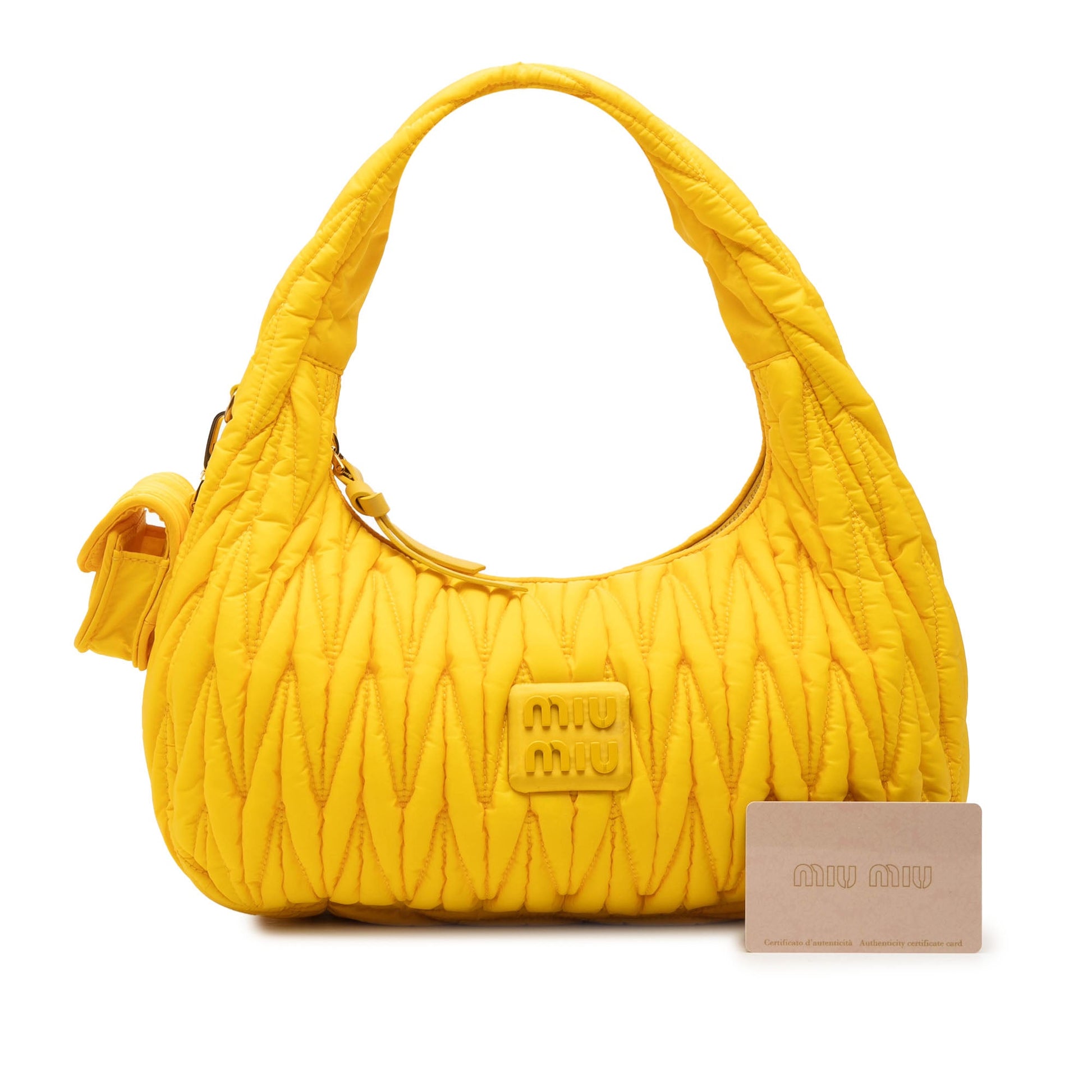 Miu Miu Matelasse Tessuto Wander Hobo