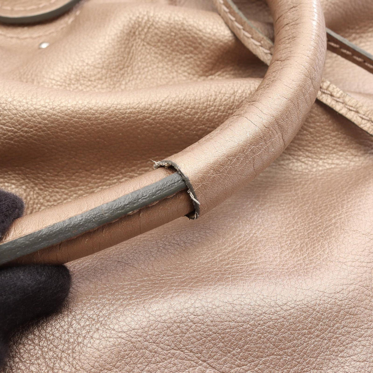 Chloé Metallic Leather Paddington — Gold