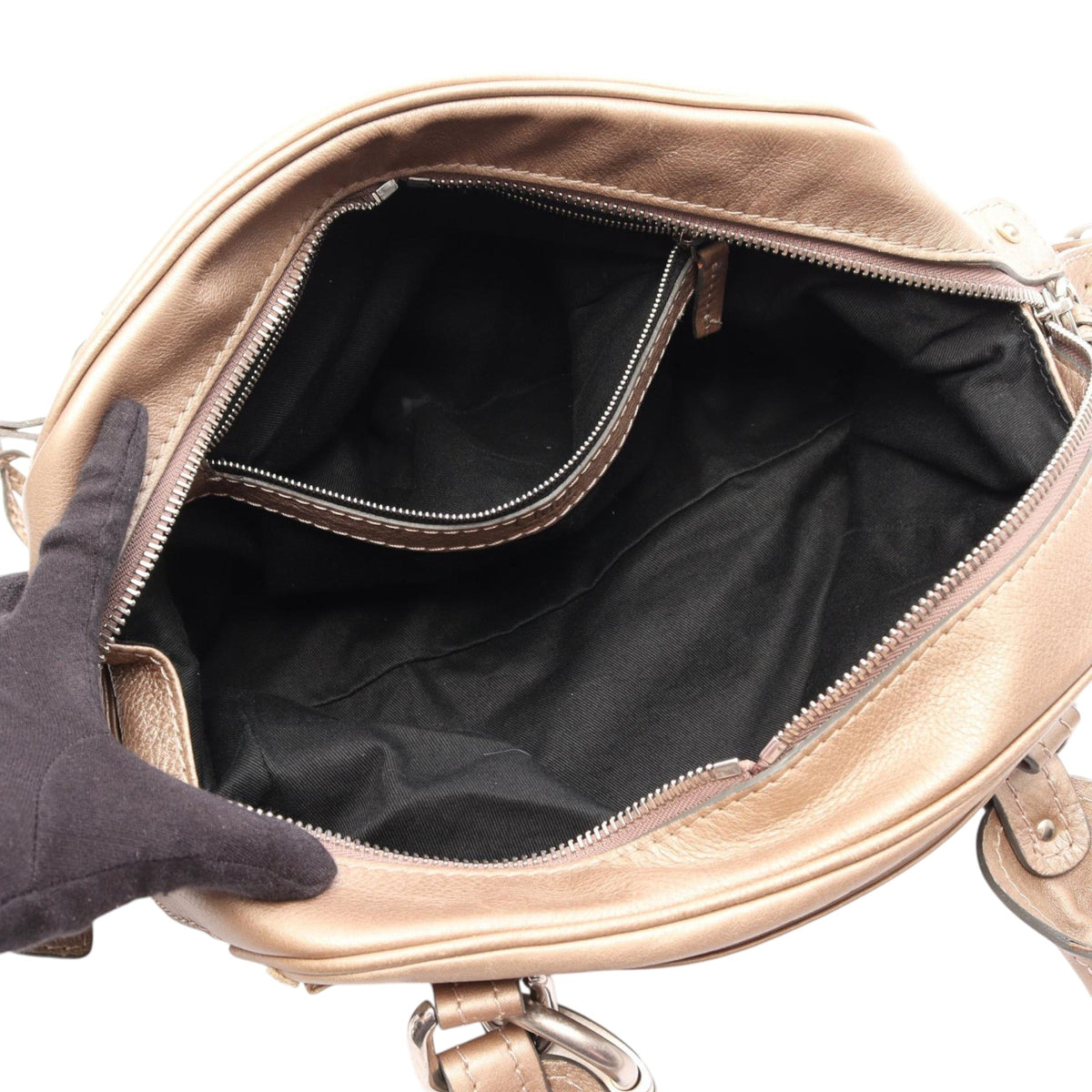 Chloé Metallic Leather Paddington — Gold