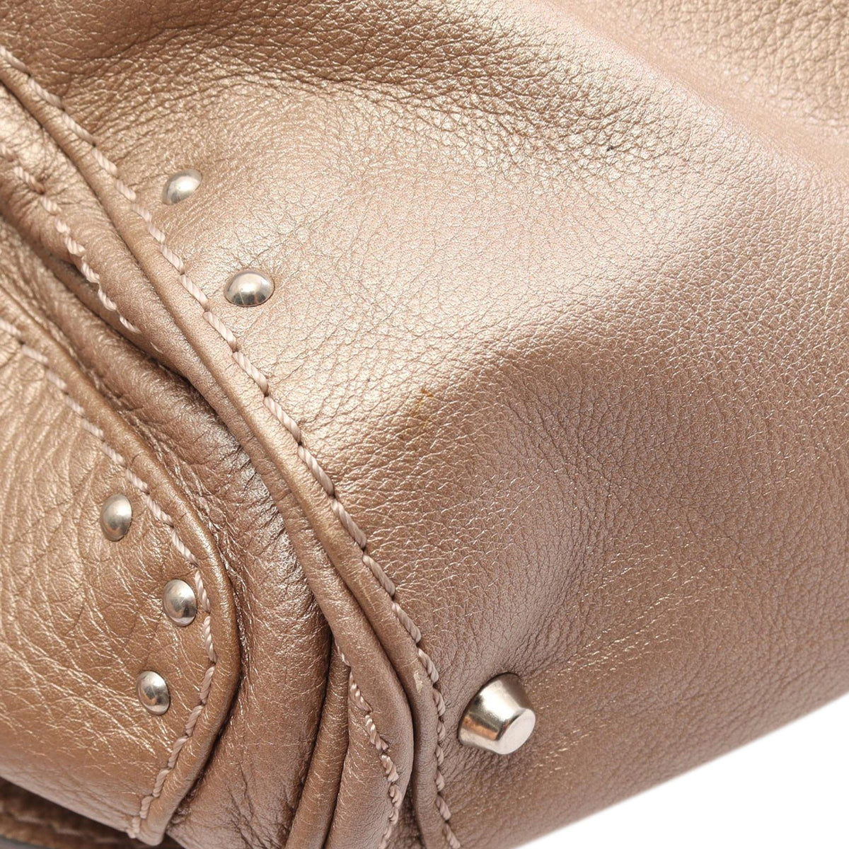 Chloé Metallic Leather Paddington — Gold