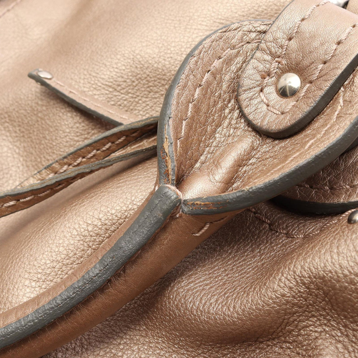 Chloé Metallic Leather Paddington — Gold