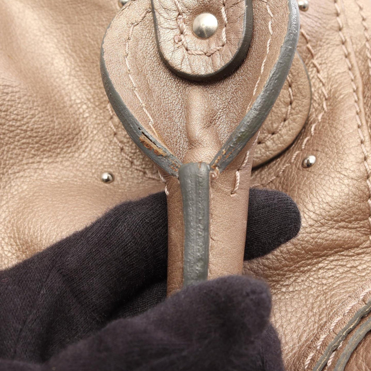 Chloé Metallic Leather Paddington — Gold