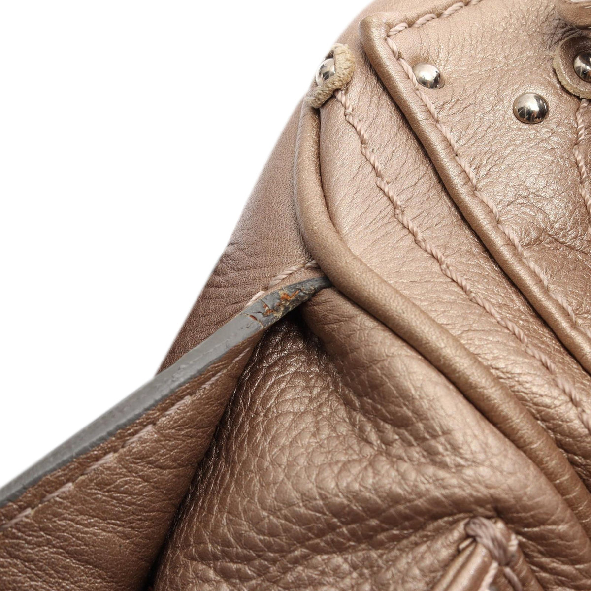 Chloé Metallic Leather Paddington — Gold