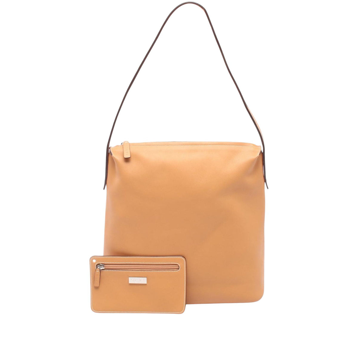 LOEWE Leather Shoulder Bag — Beige