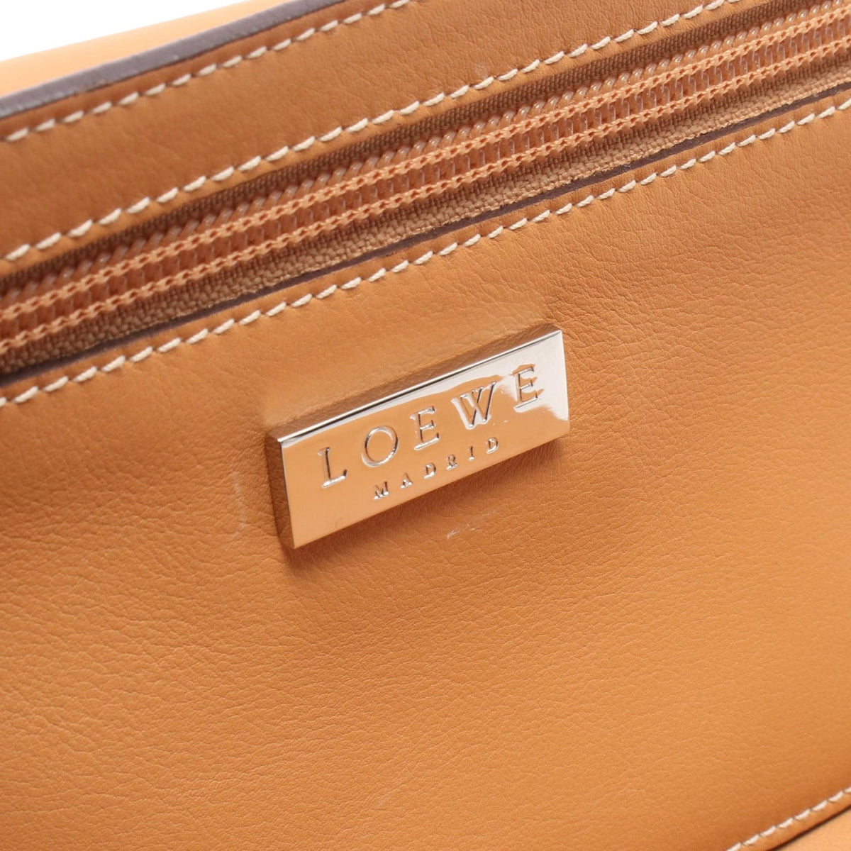 LOEWE Leather Shoulder Bag — Beige